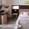 Camera con letto matrimoniale e scrivania.